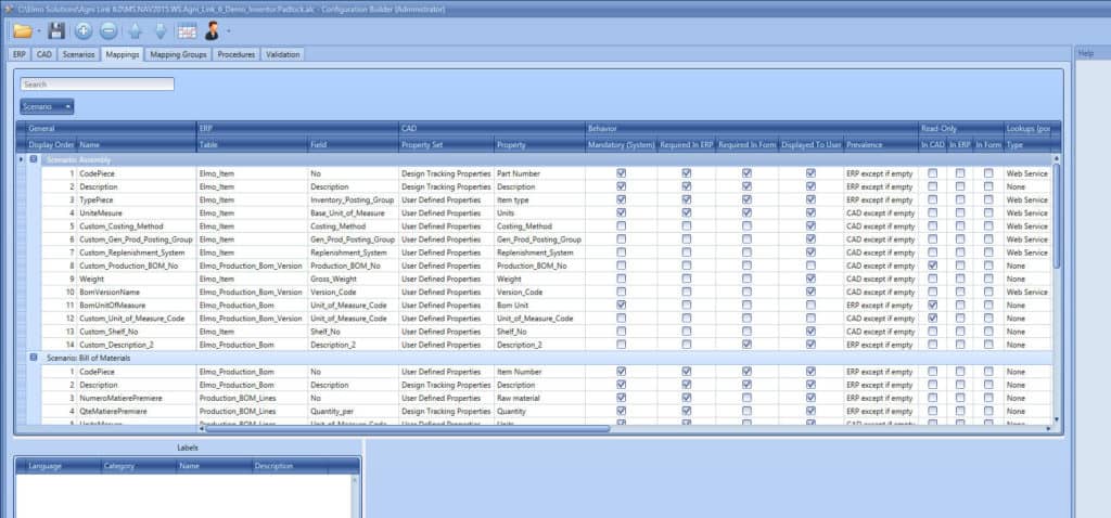 The new Agni Link Configuration Builder gives customers total control over their CAD-ERP integration by allowing them to create or modify their own mappings.